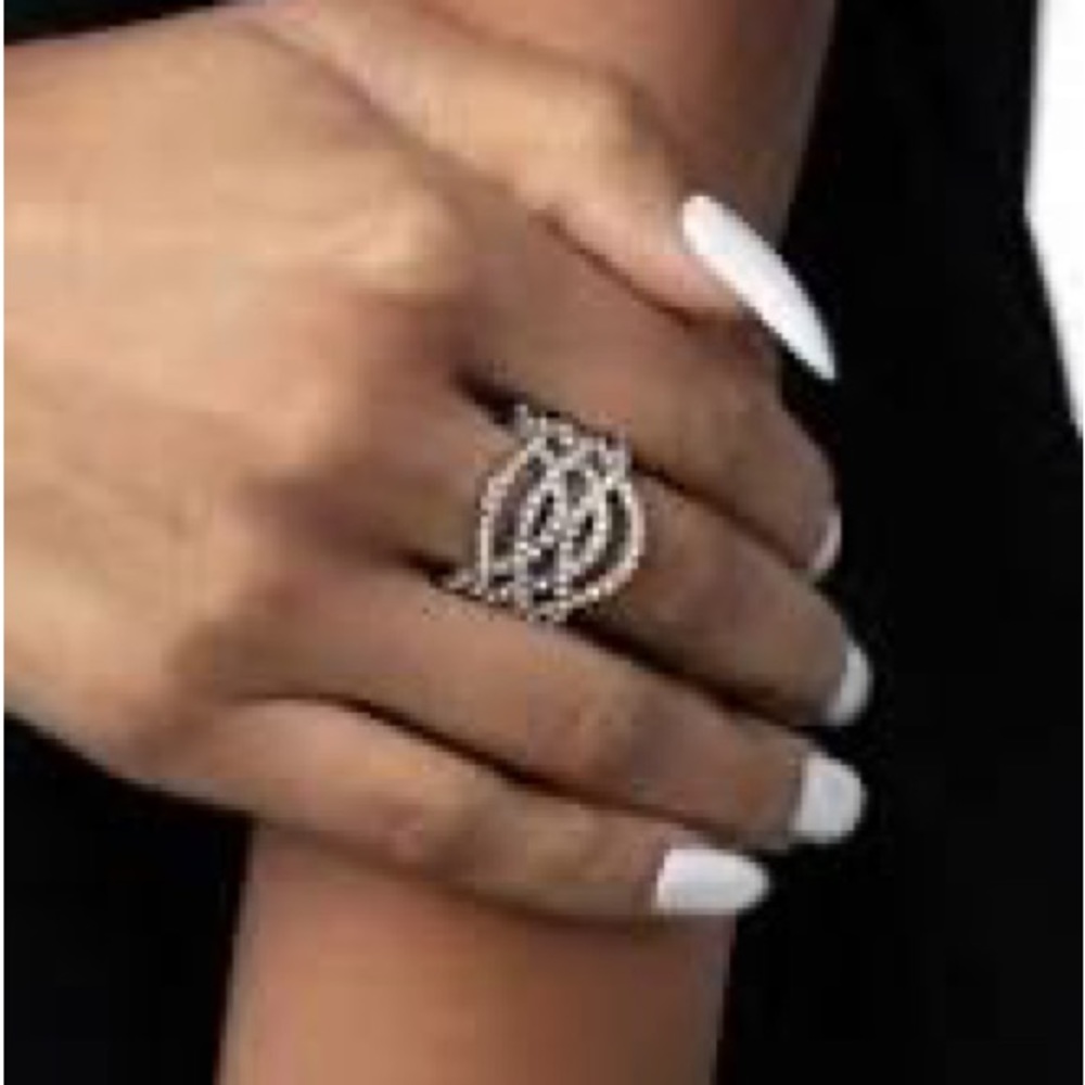 Interlocked White Ring